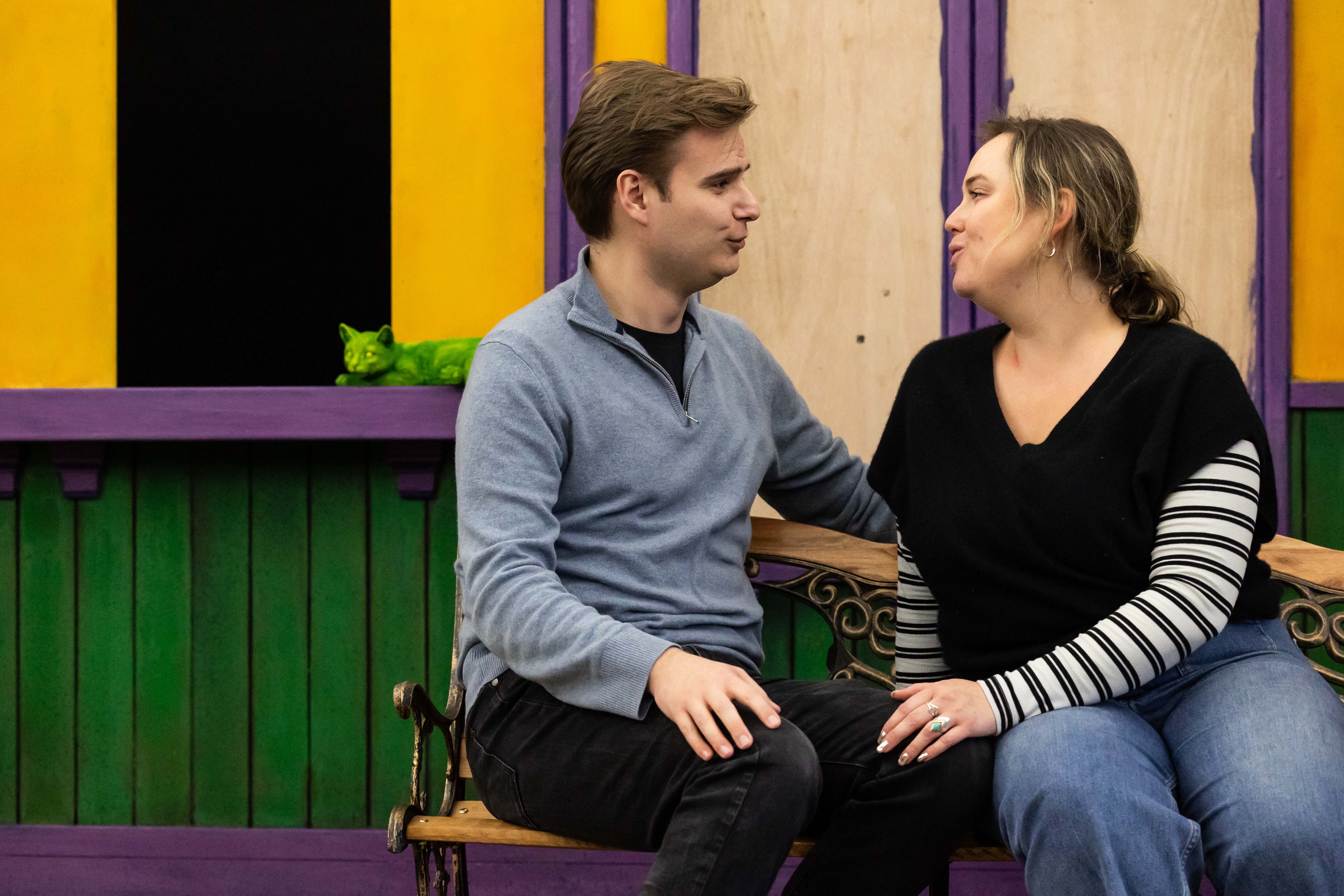 Robert Forrest And Chloe Harris In Rehearsals For Opera Highlights. Credit Sally Jubb..