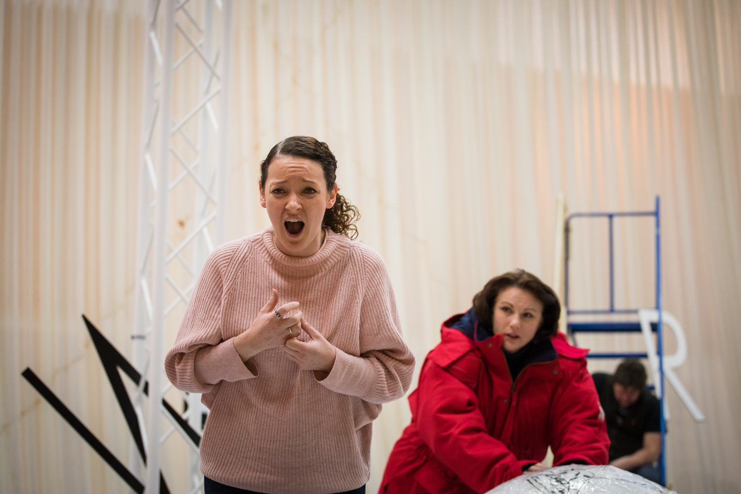 Jennifer France and Jeni Bern in rehearsal for Anthropocene. Scottish Opera 2018. Credit Nadine Boyd.jpg