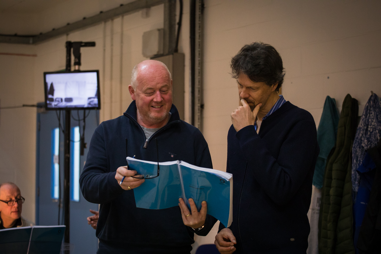 Mark Le Brocq and Paul Whelan in rehearsal for Anthropocene. Scottish Opera 2018. Credit Nadine Boyd.jpg