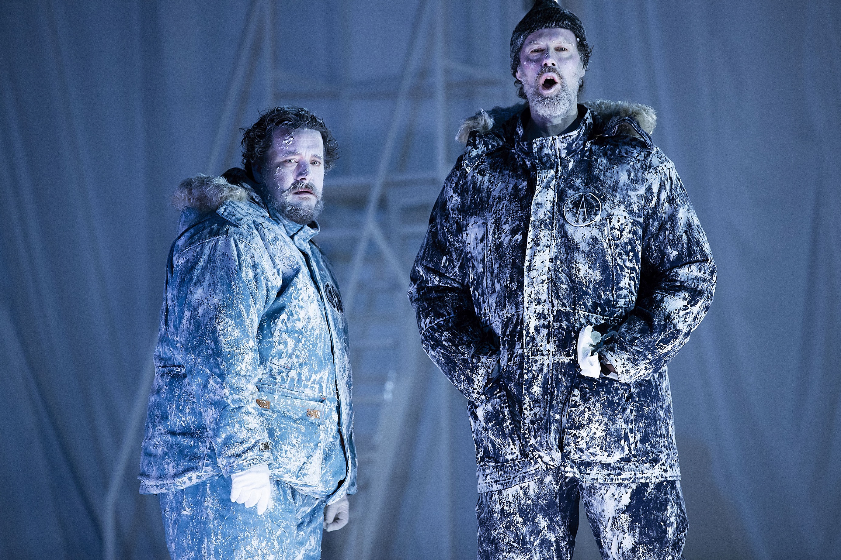 Benedict Nelson as Miles and Paul Whelan as Captain Ross in Anthropocene. Scottish Opera 2019. Credit James Glossop..JPG
