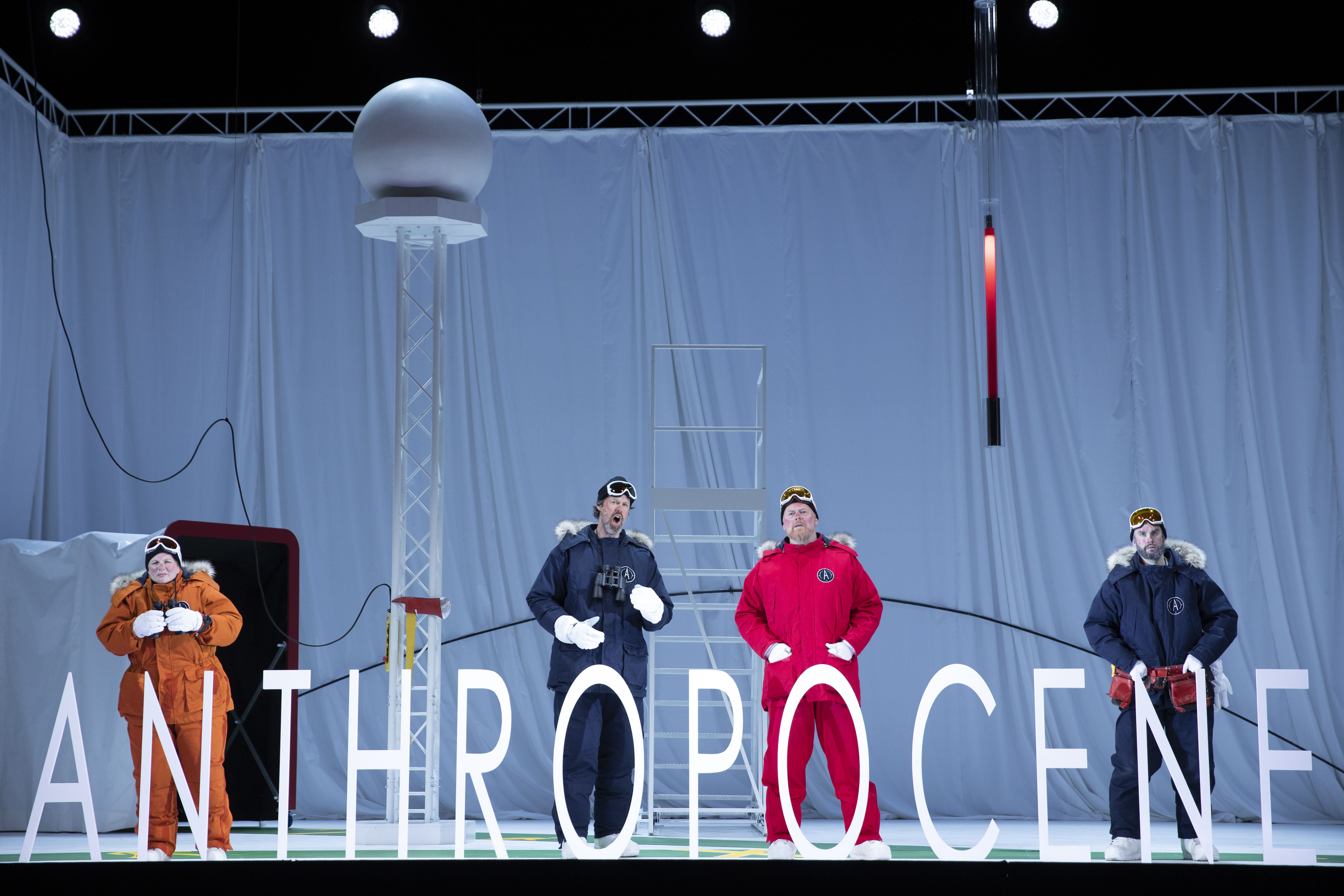 Jeni Bern, Paul Whelan, Mark Le Brocq and Anthony Gregory in Anthropocene. Scottish Opera 2019. Credit James Glossop..JPG