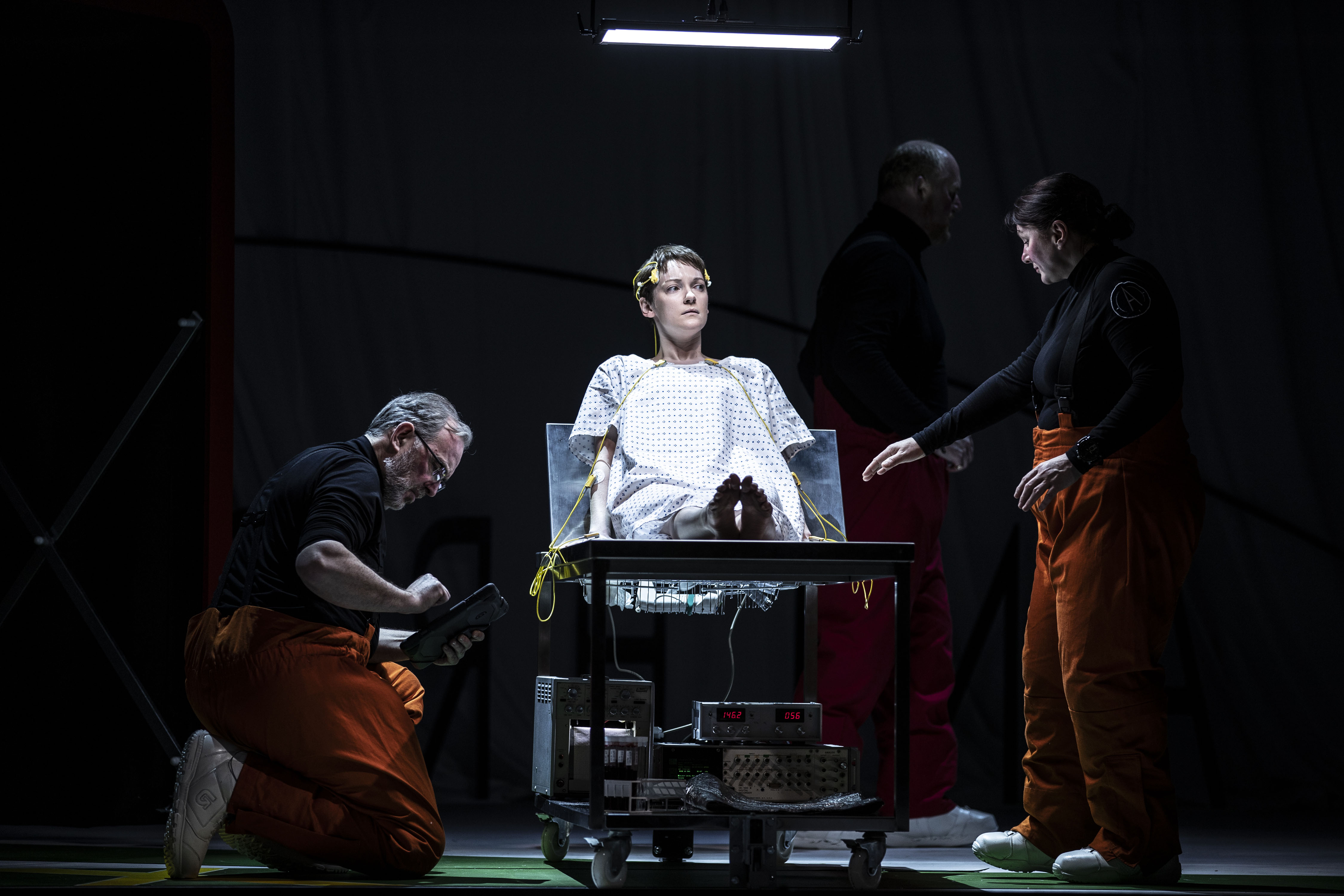 Stephen Gadd, Jennifer France and Jeni Bern in Anthropocene. Scottish Opera 2019. Credit James Glossop..JPG