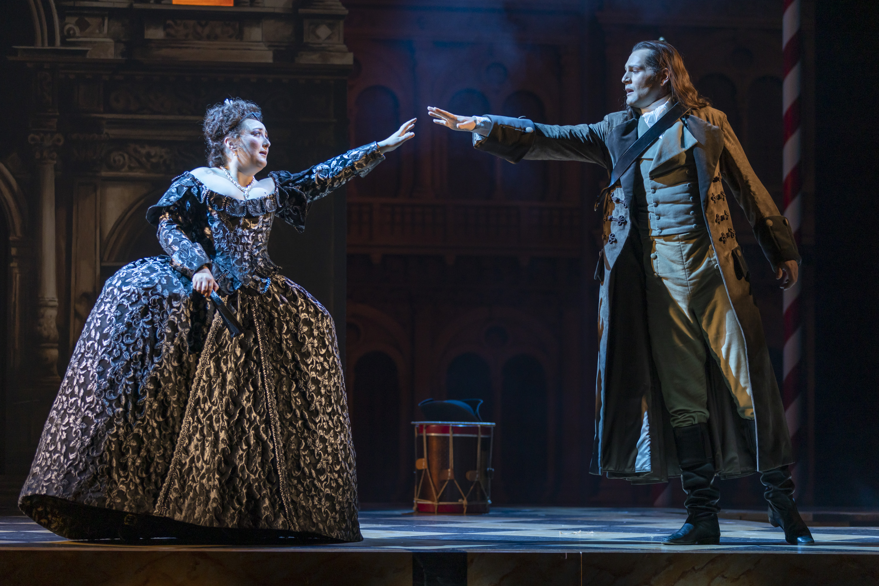 Catriona Hewitson and Dan Shelvey in The Gondoliers Dress Rehearsal. Scottish Opera 2021. Credit James Glossop. (2).JPG