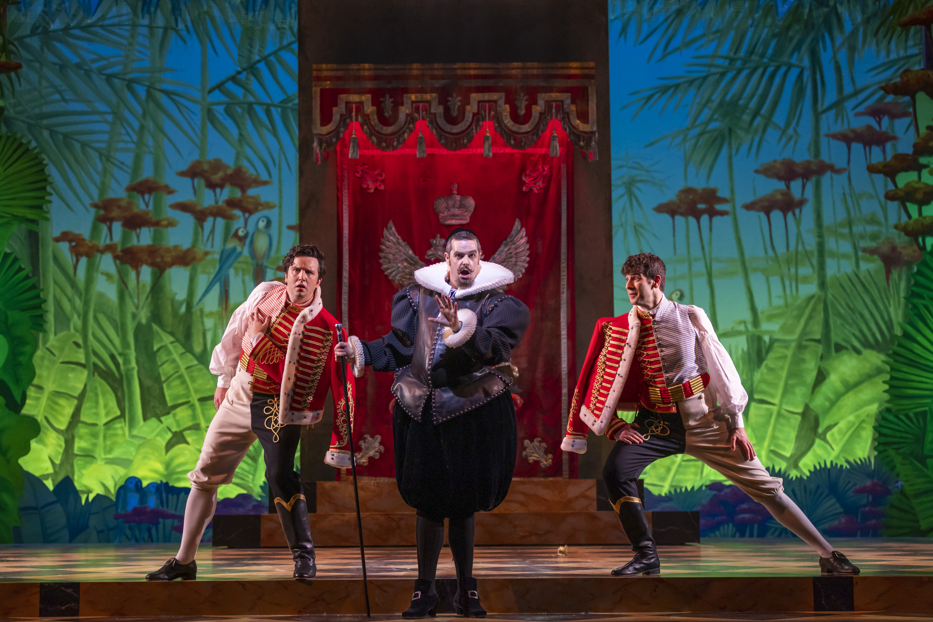 William Morgan, Ben McAteer and Mark Nathan in The Gondoliers Dress Rehearsal. Scottish Opera 2021. Credit James Glossop..JPG