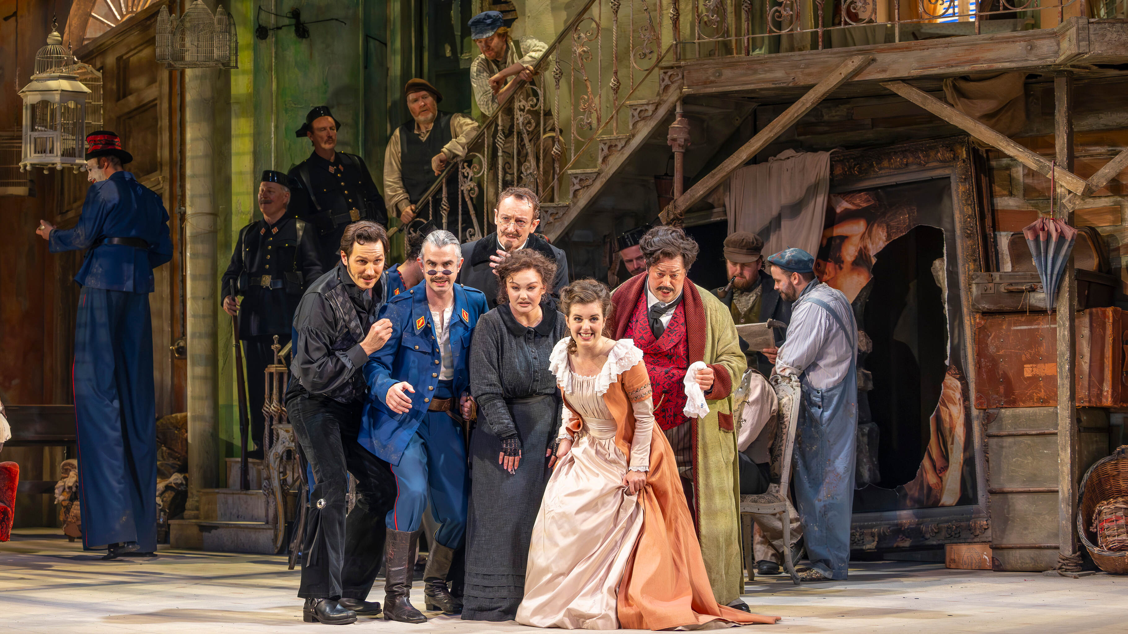 The cast of The Barber Of Seville. Scottish Opera 2023. Credit James Glossop..