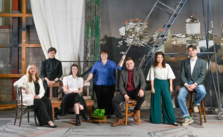 Scottish Opera Emerging Artists (L To R) Chloe Harris, José Javier Ucendo Malo, Beatrix Booth, Meghan Rhoades, Ross Cumming, Kira Kaplan And Edward Jowle. Credit Julie Howden.