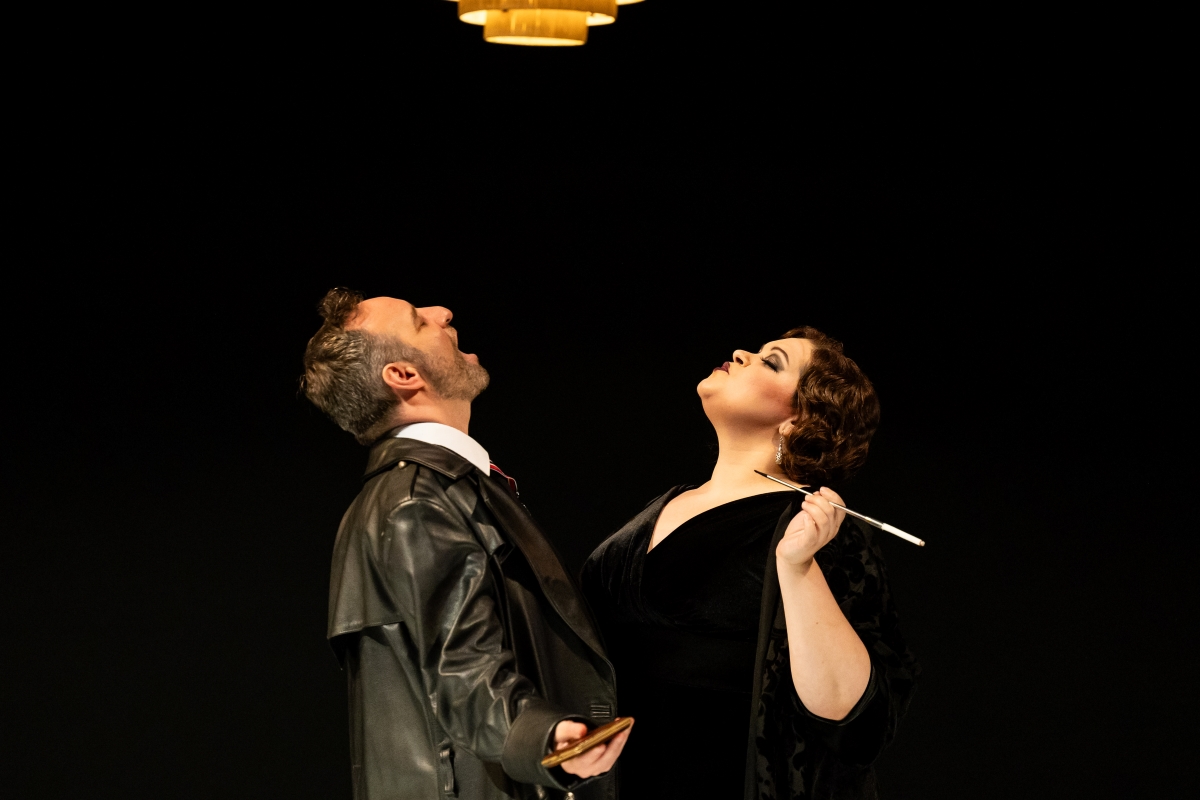 Brad Cooper (Apollo) And Claire Barnett Jones (Gaea) In Daphne. Scottish Opera 2023. Credit Sally Jubb..